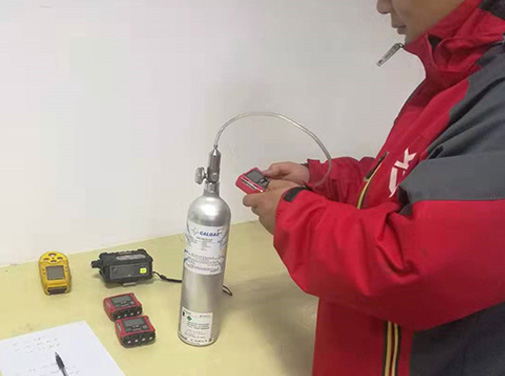Calibration of gas detection system/detector